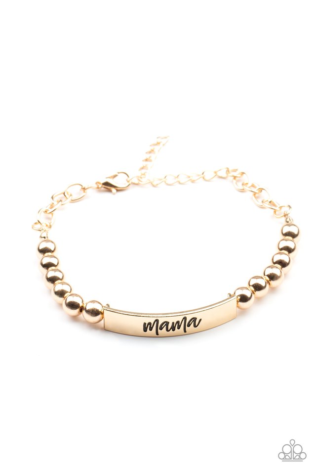 Mom Squad - Gold - Paparazzi Bracelet Image