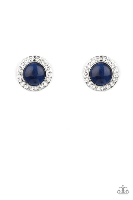 Glowing Dazzle - Blue - Paparazzi Earring Image