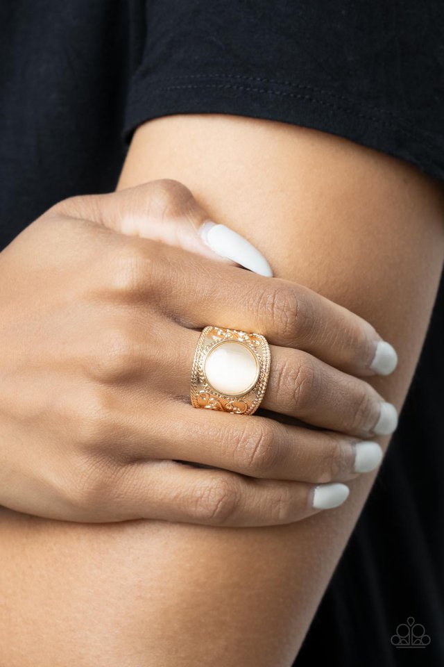 ​Blooming Enchantment - Gold - Paparazzi Ring Image