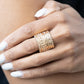 Stacked Odds - Gold - Paparazzi Ring Image