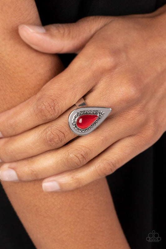 ​Earthy Glow - Red - Paparazzi Ring Image