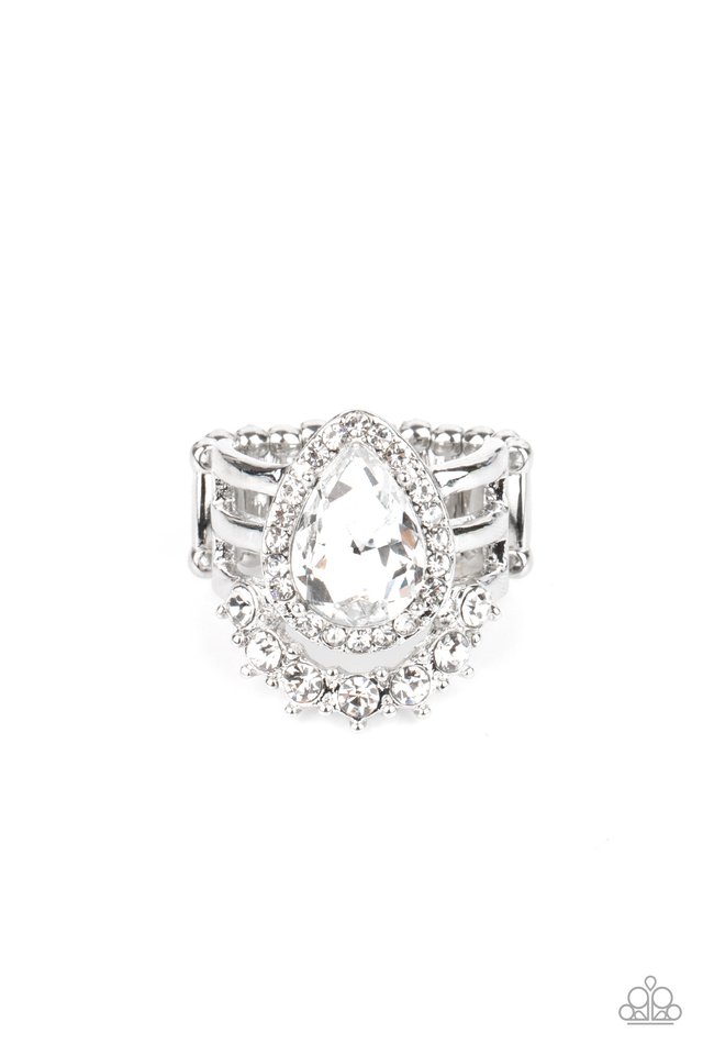 Elegantly Cosmopolitan - White - Paparazzi Ring Image