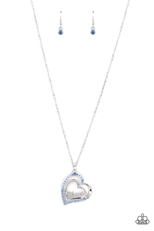 A Mothers Heart - Blue - Paparazzi Necklace Image