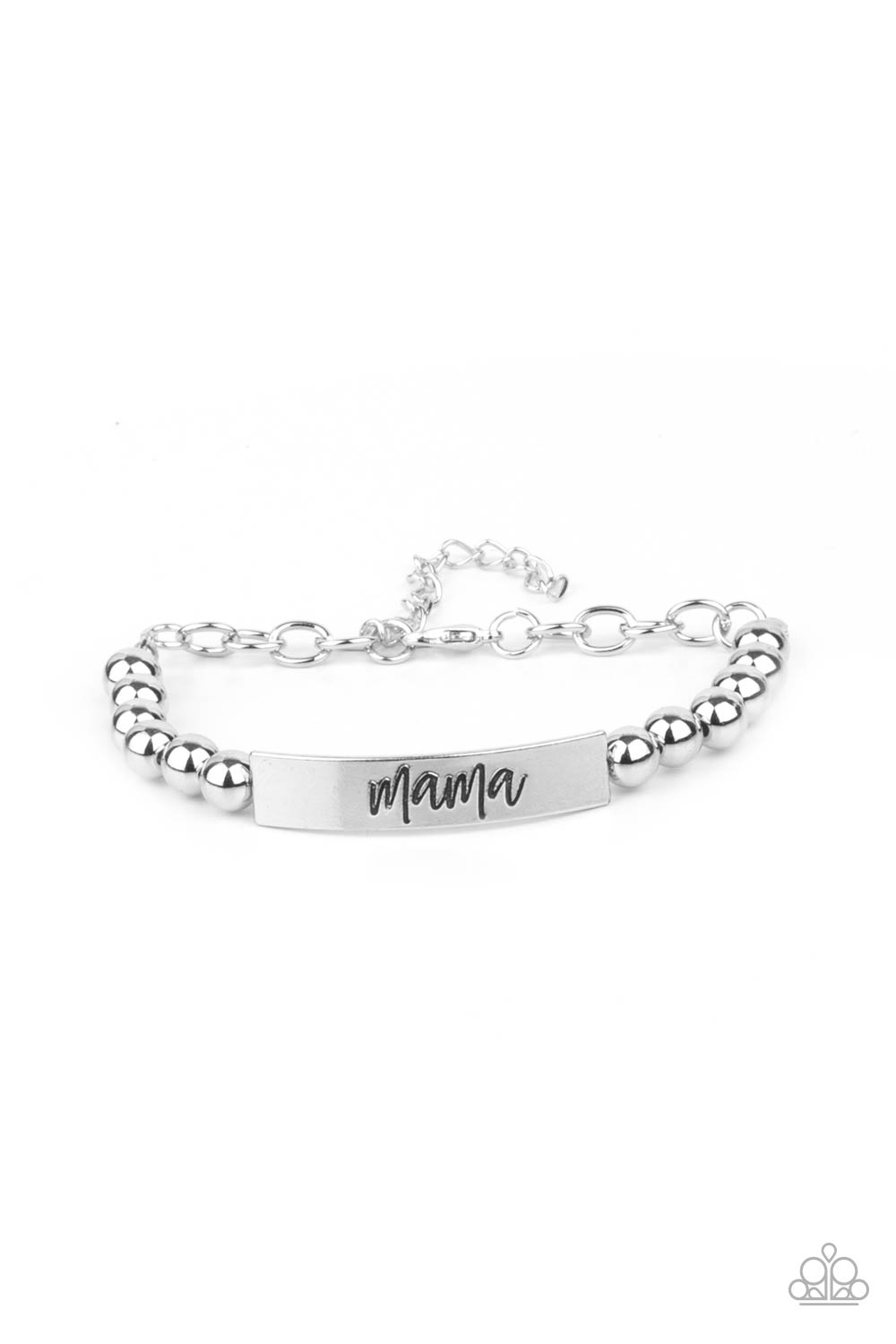 Pulsera Paparazzi ~ Mom Squad - Plata