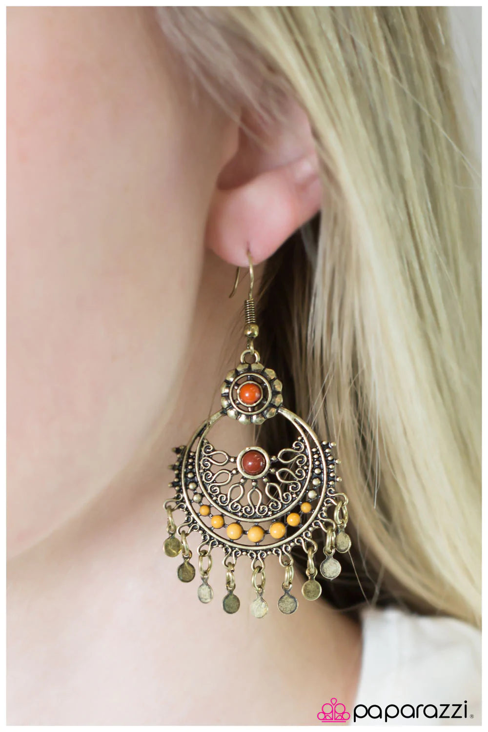 Paparazzi Earring ~ Genie In A Bottle  - Yellow