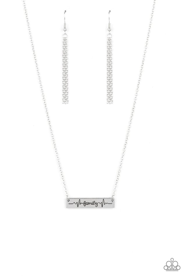 ​Living The Mom Life - Silver - Paparazzi Necklace Image