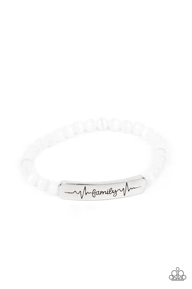 Family is Forever - White - Paparazzi Bracelet Image