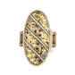 Galactic Glitz - Brass - Paparazzi Ring Image