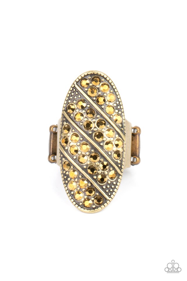 Galactic Glitz - Brass - Paparazzi Ring Image