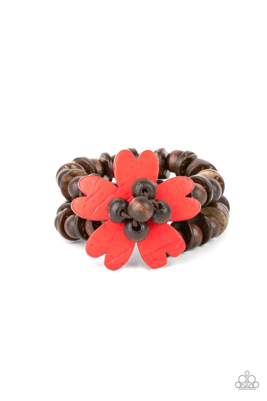 ​Tropical Flavor - Red - Paparazzi Bracelet Image