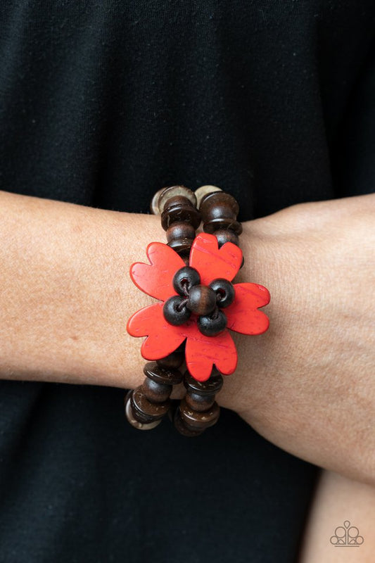 ​Tropical Flavor - Red - Paparazzi Bracelet Image