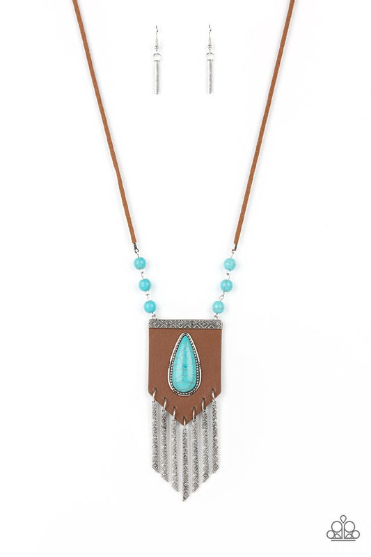 ​Enchantingly Tribal - Blue - Paparazzi Necklace Image