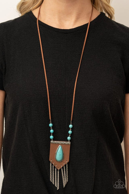 ​Enchantingly Tribal - Blue - Paparazzi Necklace Image