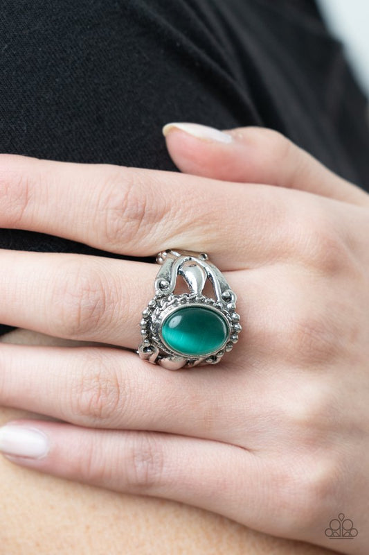 Jubilant Gem - Green - Paparazzi Ring Image