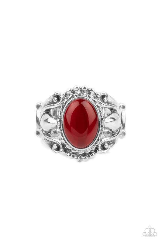 Jubilant Gem - Red - Paparazzi Ring Image