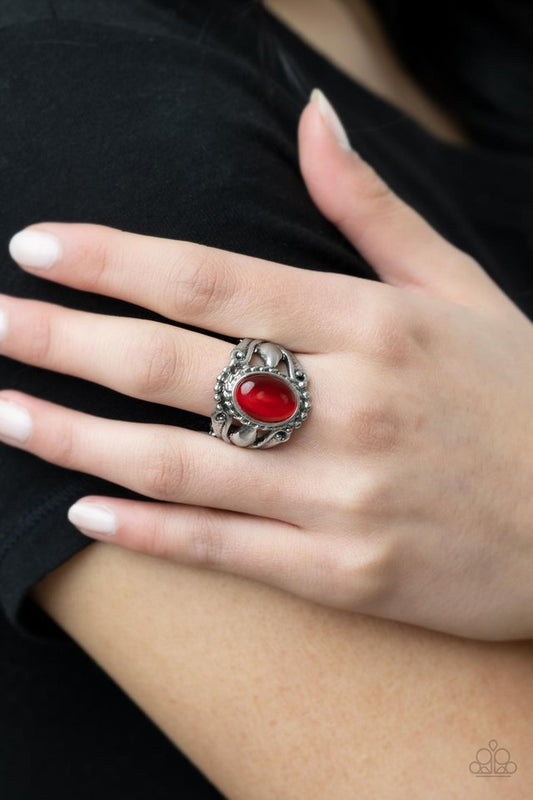 Jubilant Gem - Red - Paparazzi Ring Image