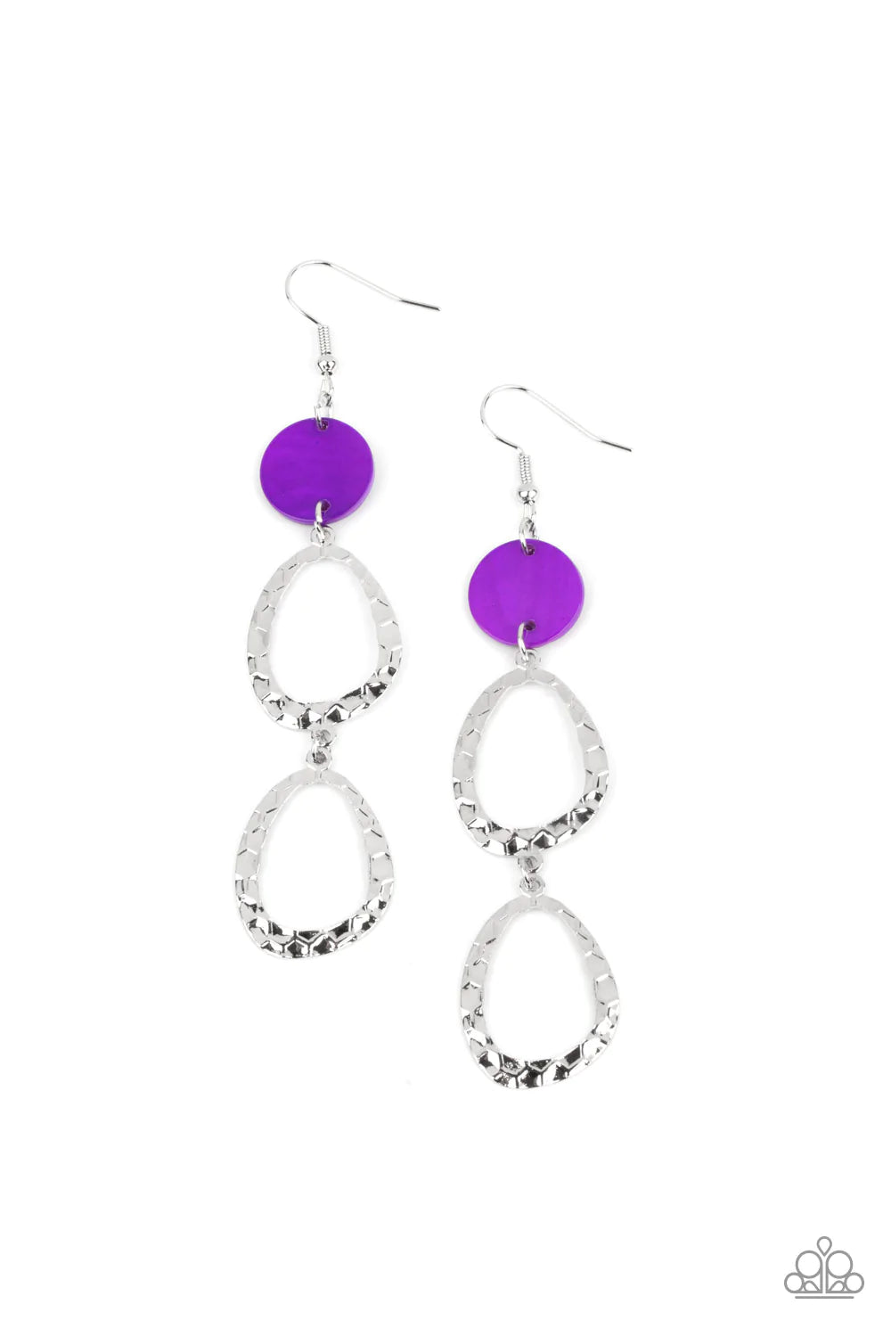 Paparazzi Earring ~ Surfside Shimmer - Purple