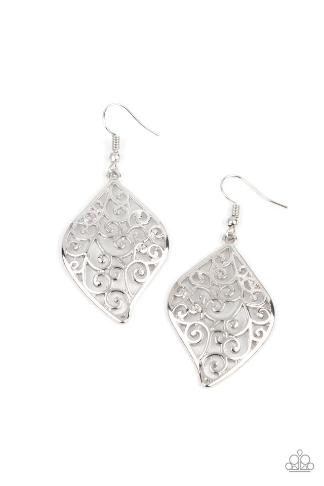 Your Vine Or Mine - Silver - Paparazzi Earring Image