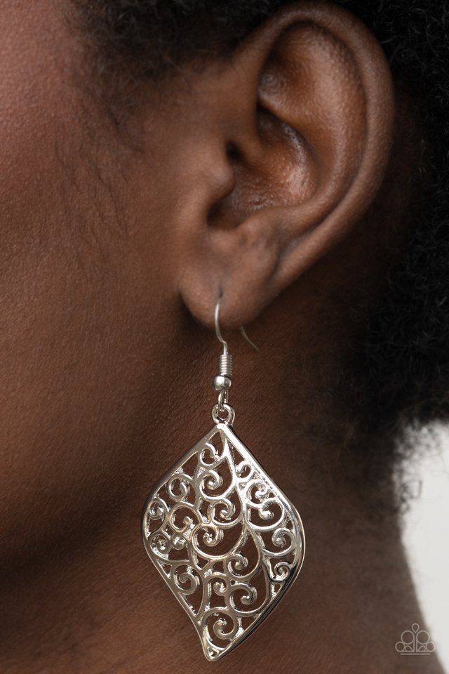 Your Vine Or Mine - Silver - Paparazzi Earring Image