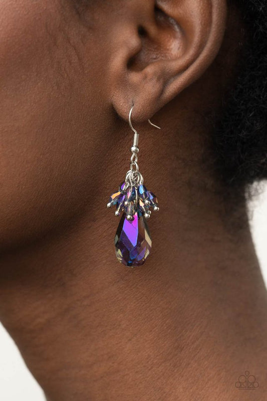 Well Versed in Sparkle - Purple - Paparazzi Earring Image