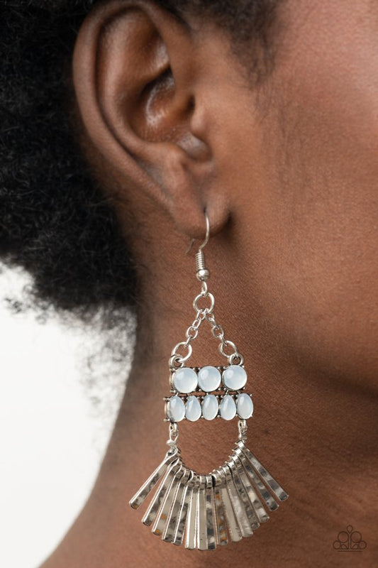 A FLARE For Fierceness - White - Paparazzi Earring Image