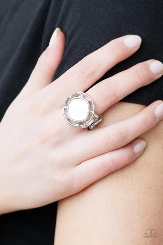 ​Encompassing Pearlescence - White - Paparazzi Ring Image