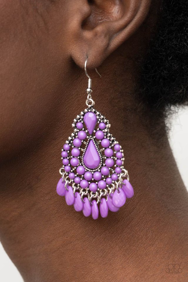 ​Persian Posh - Purple - Paparazzi Earring Image