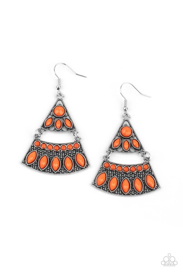 Desert Fiesta - Orange - Paparazzi Earring Image