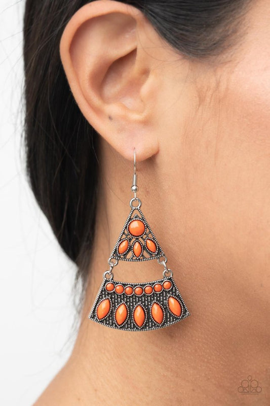 Desert Fiesta - Orange - Paparazzi Earring Image