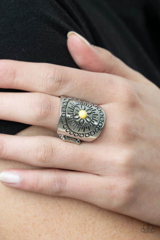 ​Radiating Whimsy - Yellow - Paparazzi Ring Image