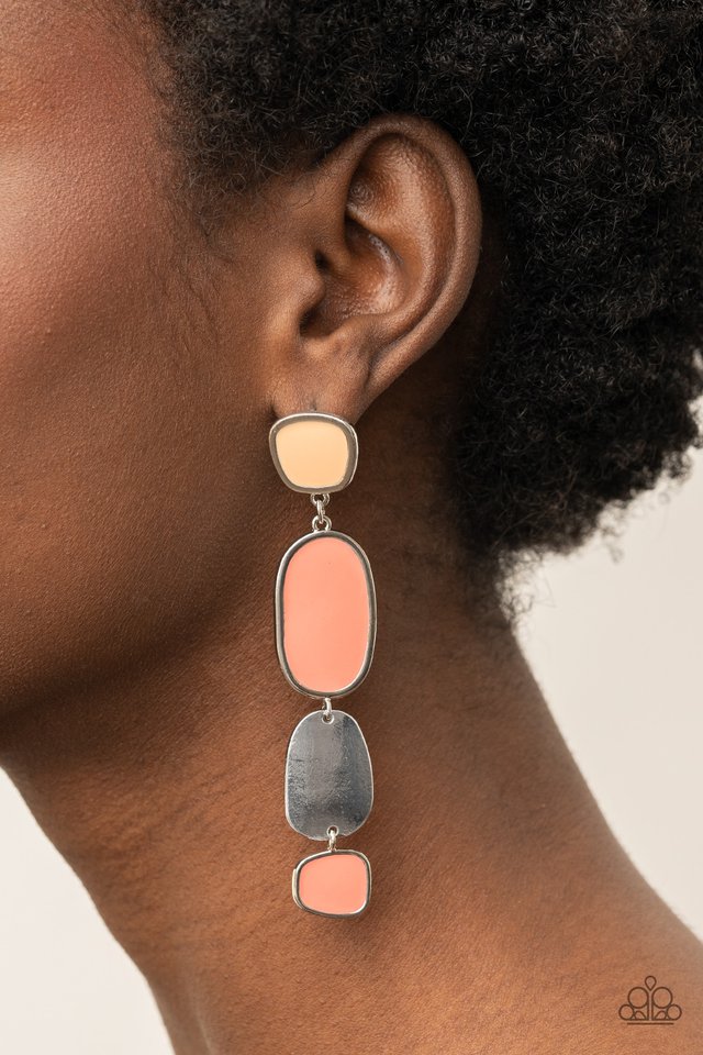 All Out Allure - Orange - Paparazzi Earring Image