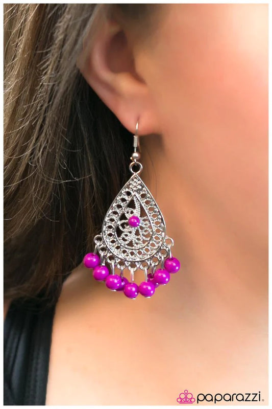 Paparazzi Earring ~ Drops of Inspiration - Purple