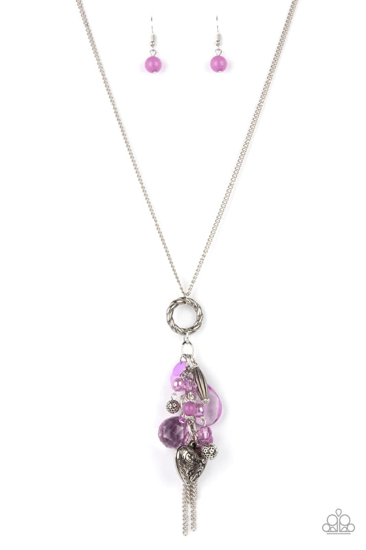 Paparazzi Necklace ~ AMOR to Love - Purple