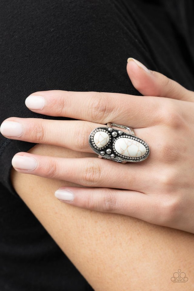 ​Magical Mesas - White - Paparazzi Ring Image