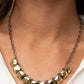 ​Radiance Squared - Brass - Paparazzi Necklace Image