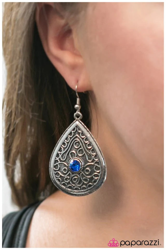 Paparazzi Earring ~ What Are You Waiting For? - Blue