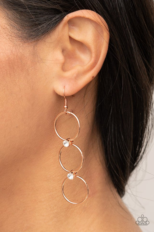 Refined Society - Copper - Paparazzi Earring Image