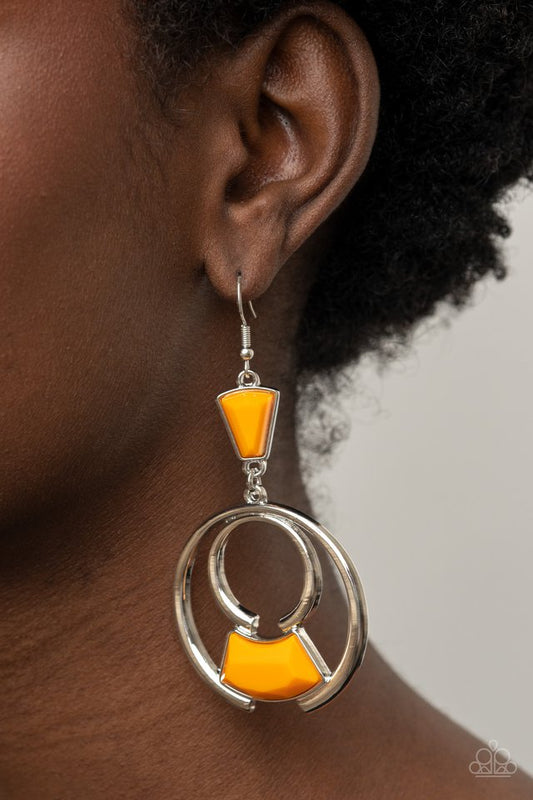 ​Deco Dancing - Orange - Paparazzi Earring Image