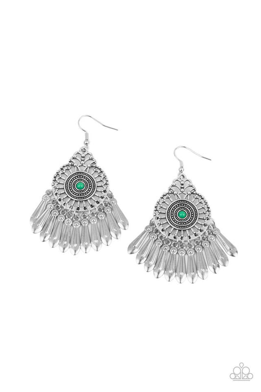 ​Dream a Little DREAMCATCHER - Green - Paparazzi Earring Image