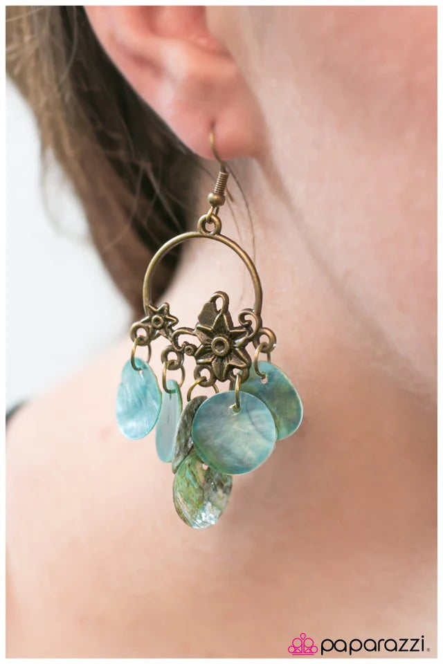 Paparazzi Earring ~ Aquamarine Dream - Blue