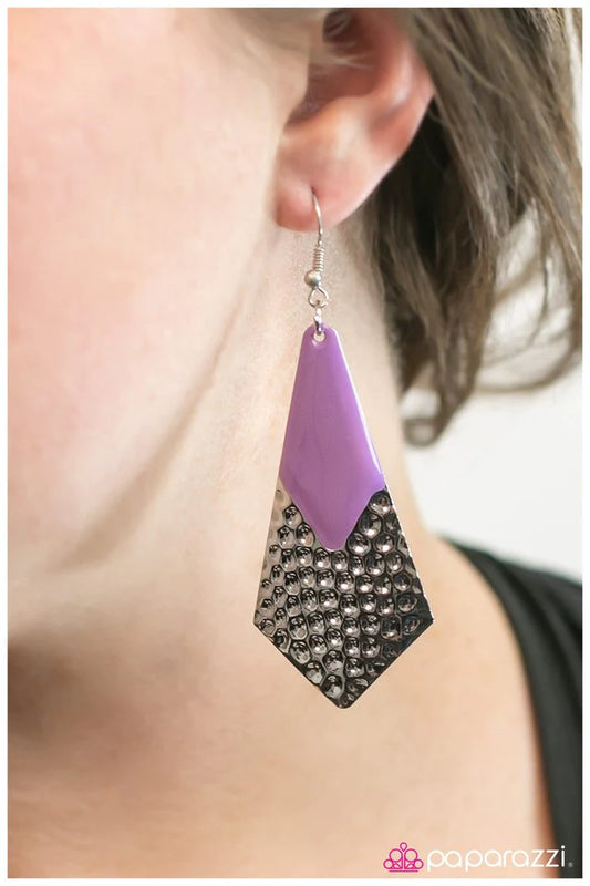 Paparazzi Earring ~ Mermaid Melody - Purple