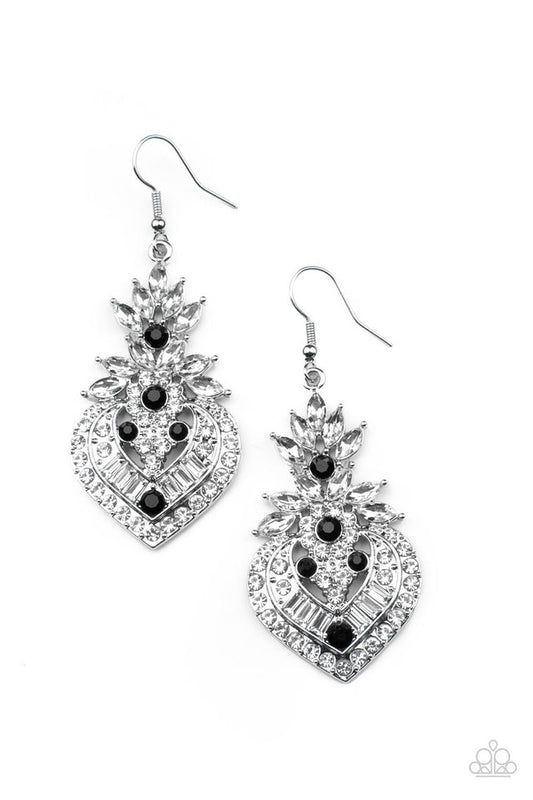 ​Royal Hustle - Black - Paparazzi Earring Image