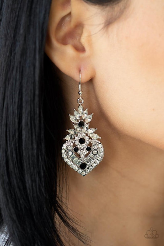 ​Royal Hustle - Black - Paparazzi Earring Image