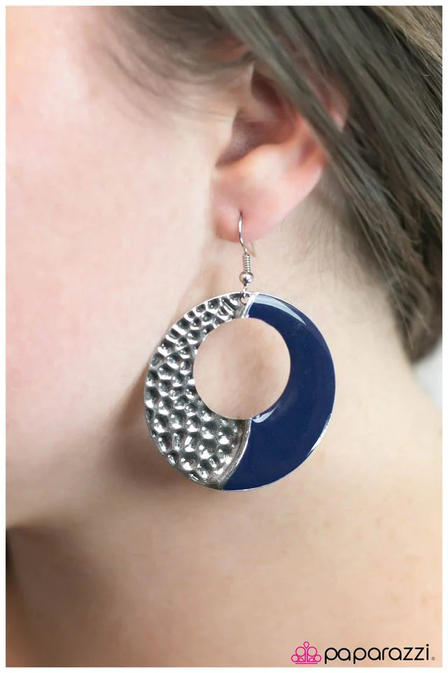 Paparazzi Earring ~ Divide and Conquer - Blue