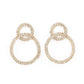 ​Intensely Icy - Gold - Paparazzi Earring Image