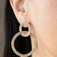 ​Intensely Icy - Gold - Paparazzi Earring Image