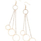 Demurely Dazzling - Gold - Paparazzi Earring Image