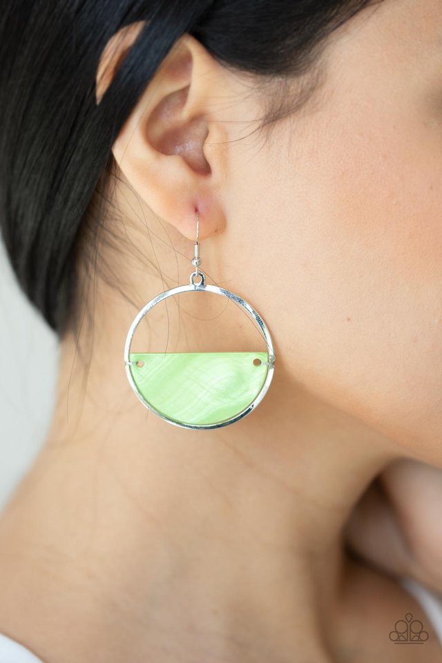Seashore Vibes - Green - Paparazzi Earring Image