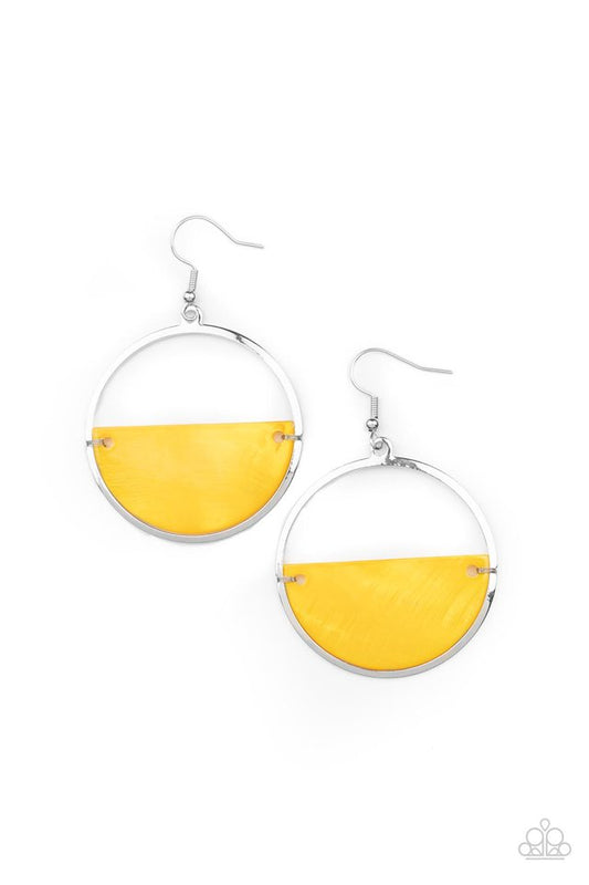 Seashore Vibes - Yellow - Paparazzi Earring Image