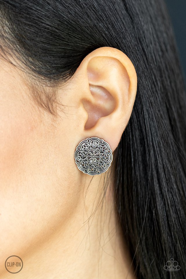 Mandala Harvest - Silver - Paparazzi Earring Image